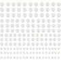 SZCXDKJ Lot de 660 Perles Autocollantes Demi-Rondes colorées et Blanches à Dos Plat pour Maquillage
