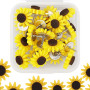 Lot de 20 punaises décoratives en résine tournesol pour tableau en liège