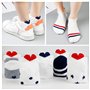 Chaussette Femme Coeur Fantaisie Chaussette Femme Courte 6 Paires Chaussettes Invisibles Femme Sport 36-39 Coton Soquette Femme