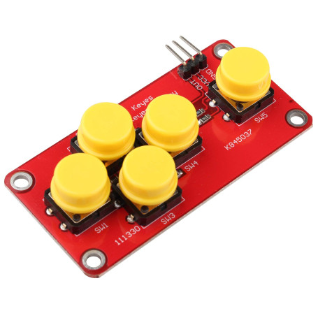 HALJIA AD Clavier Simuler Module Jeu Cinq Clés Module Analogique Bouton pour Capteur Clavier Extension Carte