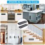 AFASOES 2 Pcs Grille Aeration en Alliage d'Aluminium Grille Ventilation Rectangulaire avec Vis Grille Aeration Noire Antirouille