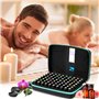 FTINATE 70 Trous Boîte Huile Essentielle Aromathérapie Sac de Rangement Trousses de Toilette Voyage Sac à cosmétiques avec inser