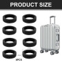 JUGUTA Lot De 8 Housses De Protection De Roue En Silicone Pour Bagages - Antidérapantes Et Imperméables - Pour Chaises De Bureau