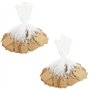 Lot de 220 étiquettes en papier kraft marron avec cordon pour bijoux