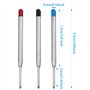 Lot de 13 recharges de rechange pour stylo à bille - Épaisseur de trait : 1 mm - Pour stylo à bille - Pour le format G2