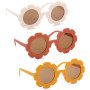 Lunettes de Soleil Fille 3 Pièces Fleur Forme Fleur Lunettes Rondes Mignonnes Lunettes De Soleil FêTe pour Extérieur Plage Acces