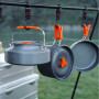 Yesaler Kit de Casseroles Camping Ensemble de Vaisselle d'Extérieur avec Pot de Camping Poêle à Frire Théières pour Randonnée Pi