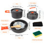 Yesaler Kit de Casseroles Camping Ensemble de Vaisselle d'Extérieur avec Pot de Camping Poêle à Frire Théières pour Randonnée Pi