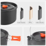 Yesaler Kit de Casseroles Camping Ensemble de Vaisselle d'Extérieur avec Pot de Camping Poêle à Frire Théières pour Randonnée Pi