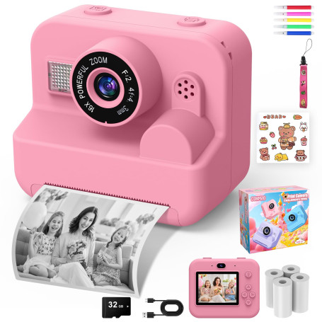 CONMRO Appareil Photo Enfant - 1080P Selfie Appareil Photo Instantané Écran 2