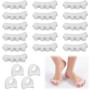WEFHEF 10 Paires Séparateur Orteil en SEBS, Écarteur Orteil Hallux Valgus, Correcteurs d'Orteils Souple, Hallux Valgus Orthèse C