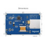 Ingcool Écran Raspberry Pi Moniteur Écran Tactile Capacitif 7 Pouces 1024x600 IPS Affichage 7" HDMI LCD pour Raspberry Pi 4B/3B