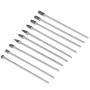Bestgle 10PCS 3mm (1/8")Tige Longue Double Coupe Fraises en Carbure de Tungstène Limes Rotatives Fraises Diamantées Ensemble d'E