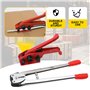 ECUTEE Kit de cerclage manuel - Appareil de cerclage pour palette - Ruban de cerclage - Kit de machine avec tendeur 18 mm - 800 