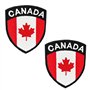 2 pièces Drapeau de la Boucliers Canada Canadiens Tactique Militaire Emblème National Applique Fermeture Crochet et Boucle pour