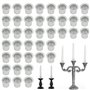 Zzt Yingcen 40 Pièces Insertion de Bougie Mini Bougeoir Aluminium Insert pour Bougies Bâtons