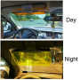 Voiture Anti-Reflet Vision Voiture Soleil Protection 2 en 1 HD Visière Diminution Anti-Eblouissement Jour et Nuit pour Chauffeur