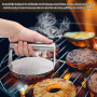 XIKAYA 6,3 Pouces Smash Burger, 16cm Rond en Acier Inoxydable Steak haché,2 mm épaissi Presse Burger,pour Les Hamburgers, Les ba