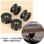 4 pcs U Poulie à Gorge 0840UU Roue Gorge Type d'U Roue de Guidage de Rouleau de Poulie en U 8x40x20.7mm (4pcs 8x40x20.7mm)