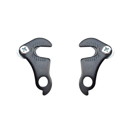 2 Pièces Crochets de Dérailleur Arrière Noir Cintre de Dérailleur Mécanisme avec Raccord de Boulon pour Plupart des Vélos VTT -