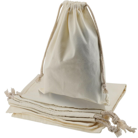 ZEONHAK Lot de 8 grands sacs de rangement en toile avec cordon de serrage