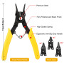 M3 à M25 E-Clip Assortiment de Pinces à Circlips 4 en 1 pour Fixation
