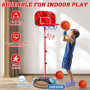 Kezidhp Panier de Basket Enfant Extérieur/Intérieur - Hauteur Réglable 50-150 cm - 3 Ballons + Pompe Inclus - Jouet Sportif pour