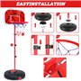 Kezidhp Panier de Basket Enfant Extérieur/Intérieur - Hauteur Réglable 50-150 cm - 3 Ballons + Pompe Inclus - Jouet Sportif pour