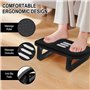 Kezidhp Repose-Pieds Ergonomique Massant Shiatsu - Appuie-Pieds Adjustable pour Bureau et Domicile, Soulagement Douleurs Lombair