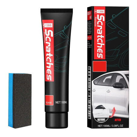 Enigmapn 100ml Pâte Réparation Rayures Voiture avec éponge