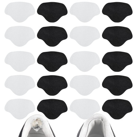 Eowppue 10 Paires de Coussinets de Talon Chaussures Réparation Talon Protection pour Chaussures Autoadhésif Chaussure Talon Patc