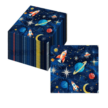 KLINNA Lot de 20 serviettes en papier 33 x 33 cm pour fête d'anniversaire et célébration