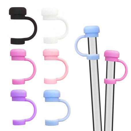 KLINNA Lot de 6 Capuchons de Paille en Silicone – Accessoire Antipoussière