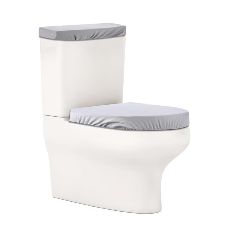 ANDARS Gris Foncé Ensemble de Housses pour WC
