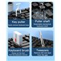 F.QYNing Kit de Nettoyage Multifonctionnel 32 en 1 pour appareils électroniques, Brosse de Nettoyage pour Clavier, écouteurs, Or