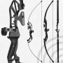 SERfawnCH Arc à Poulies 30LBS Droitier pour Chasse Extérieure Survie Tir à l'arc avec Flèches Carbone Protège-Bras et Palette d'