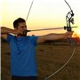 SERfawnCH Arc à Poulies 30LBS Droitier pour Chasse Extérieure Survie Tir à l'arc avec Flèches Carbone Protège-Bras et Palette d'
