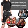 Ceinture Punk, Corset pour Femme en Cuir PU Noir Ceinture Réglable avec Cercle Gothique pour Dames Filles Cosplay Fête Rave Cost