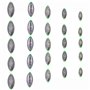 25 Pièces Plombs de Poids Pêche Coulée Set