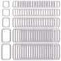 Swpeet 100 Pcs anneau Rectangle métallique assorti