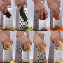 Râpe à Fromage 4 Faces en Acier Inoxydable avec Éplucheur Universel – Ensemble de Râpe de Cuisine et Éplucheur pour Légumes, Fro