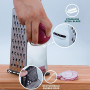 Râpe à Fromage 4 Faces en Acier Inoxydable avec Éplucheur Universel – Ensemble de Râpe de Cuisine et Éplucheur pour Légumes, Fro