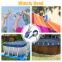 CUVZORA 12 Pièces Métalliques pour Couverture de Piscine, Clips de Fixation pour Bâche de Piscine, Pinces de Fixation avec Feuil