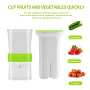Coupe Concombre Mandoline Outil Cuisine - Coupe-legumes Manuelle Multifonctionnel avec Lame en Acier Inoxydable pour Fruits, Car