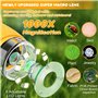 Microscope portable pour enfants - Zoom 1000x - Mini microscope numérique - Écran IPS 2,0" - USB - Lumières LED - Connexion à PC