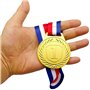 3 Pièces Médailles pour Enfants, Médaille en Métal doré, Médailles pour Journée Sportive avec Collier en Ruban pour Prix de Jour