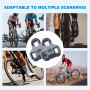 Pédales Vélo Route Compatibles pour Look Keo, Cales Chaussures Vélo, Angle Réglable 4.5°, pour Cyclistes de Route et Course(Gris