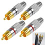 Zephyra Connecteurs RCA Mâles sans Soudure – Lot de 4