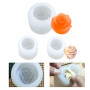 N-D Bougie Moule Bougie Moule Silicone Moules 3D Rose Fleur Moule - 3 Pcs Fleurs Silicone Savon Moule DIY Bougies Moule Manuel S