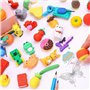 Cyiecw 100 Pièces Gomme Animaux pour Enfants Creative Gommes en Caoutchouc Gommes à Effacer Gommes à Effacer Gomme Kawaii Pour E